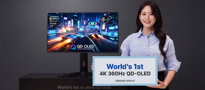 Samsung Display si impone con il primo pannello QD-OLED 4K da 360Hz al mondo