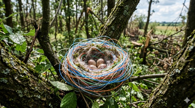 Anteprima: Nidi hi-tech? Anche gli uccelli usano la fibra ottica in Ucraina