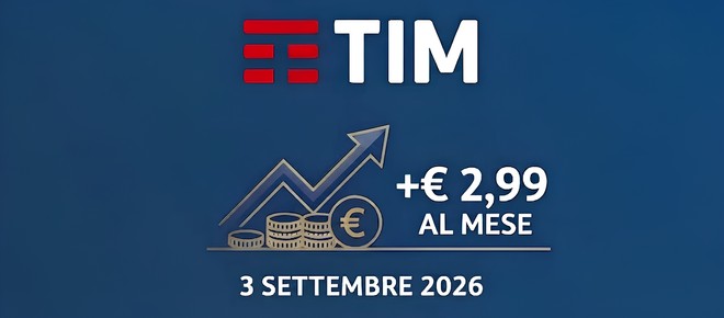 Anteprima: Tim aumenta ancora il prezzo di queste offerte ricaricabili: fino a 2,99 euro in più