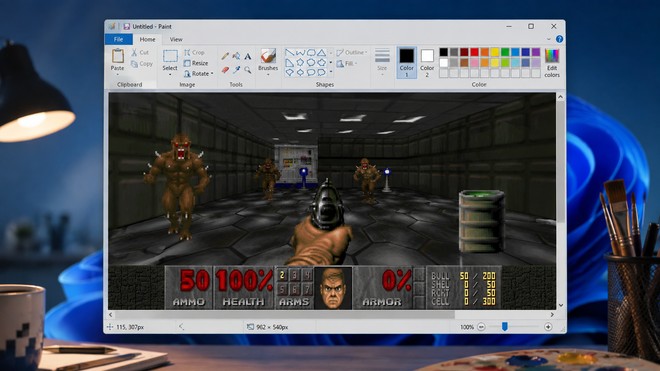 Anteprima: Doom arriva anche su Microsoft Paint: il progetto è del CTO di Azure