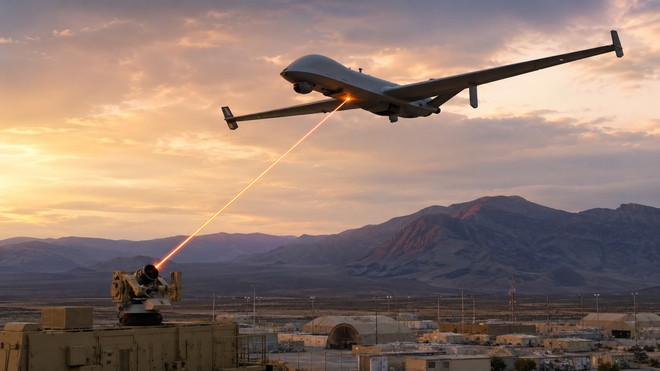 Anteprima: L'Air Force testa il laser che ricarica i droni mentre volano