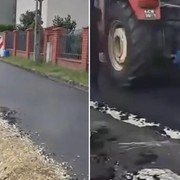 Agricoltore distrugge 200 metri di asfalto con l'aratro: «È roba mia». Arre