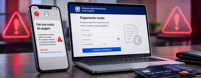 Anteprima: Occhio a email e SMS con avvisi sulle multe da pagare, sta circolando una truffa