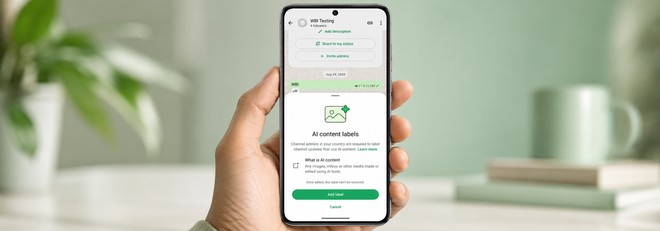Anteprima: WhatsApp, nei Canali arriva l'etichetta per immagini e video creati con strumenti AI