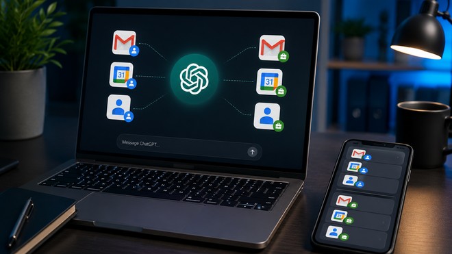 Anteprima: ChatGPT ora collega più account Google nella stessa chat