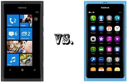 nokia n9 vs lumia 800