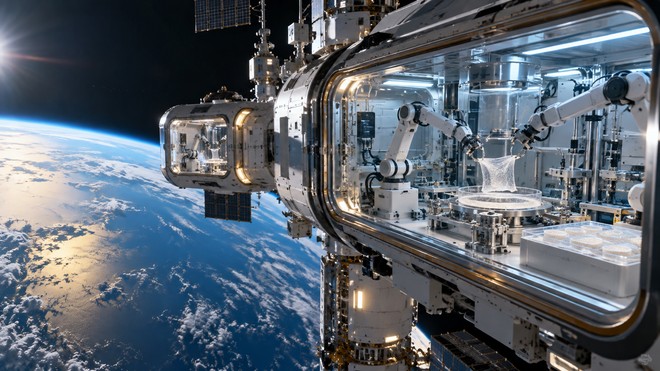 Anteprima: Retine artificiali prodotte nello spazio: parte la nuova sfida industriale