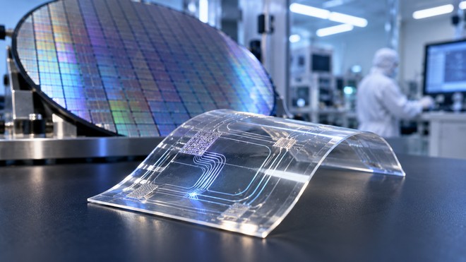 Chip trasparenti e flessibili: il silicio ora può piegarsi davvero