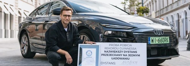 Audi A6 e-tron da record: percorre 1.338 km reali con una sola carica