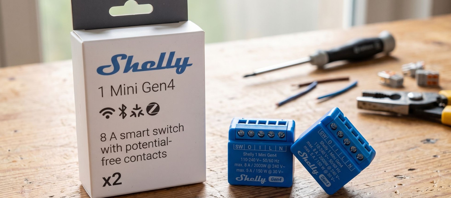 Il kit con doppio relè smart Shelly 1 Mini Gen4 in ottimo sconto Prime Day