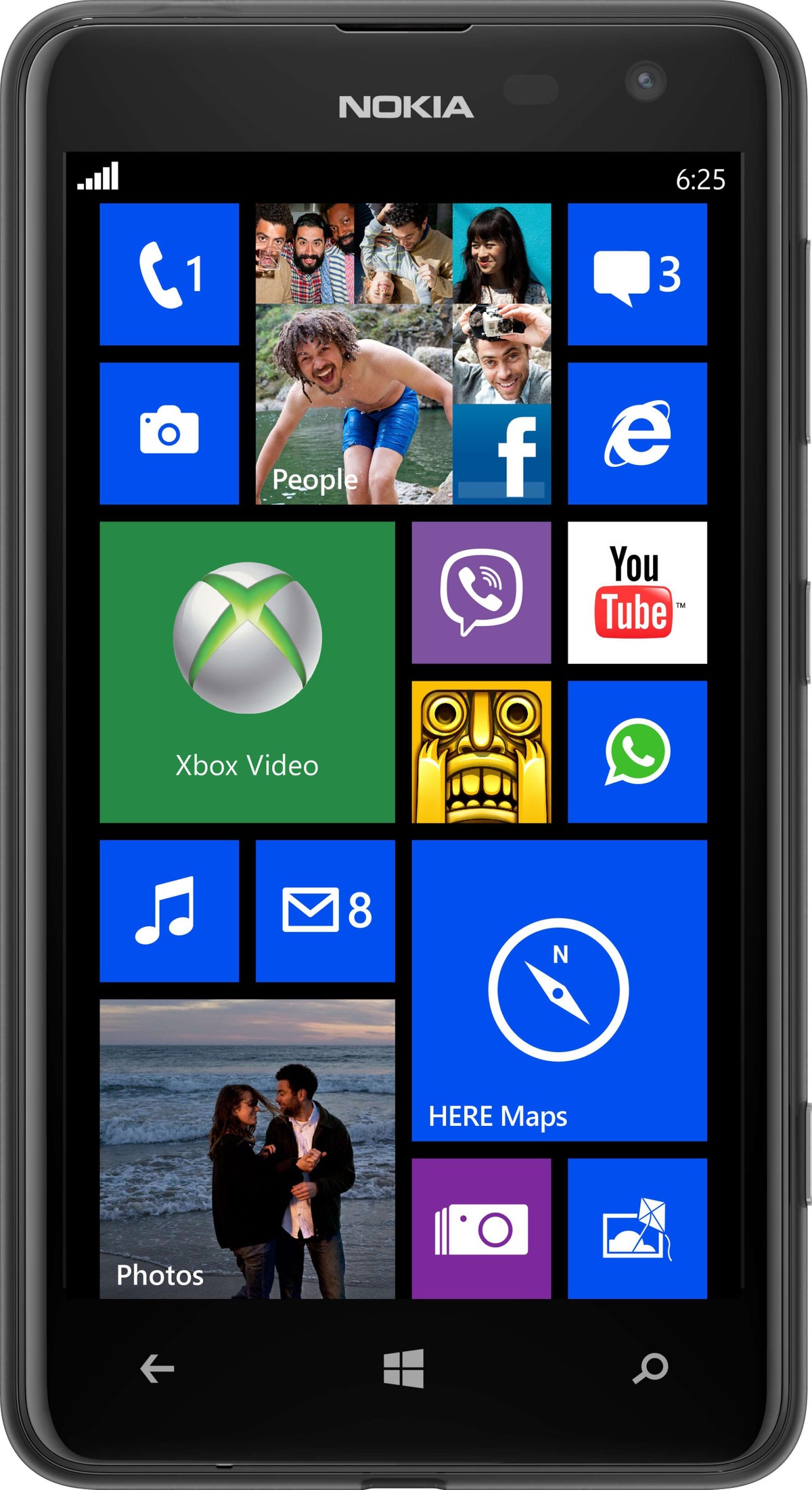 6X Pellicola Protettiva Per Nokia Lumia 625 - Cristallo Trasparente Anti-graffio Made In Germany - 5