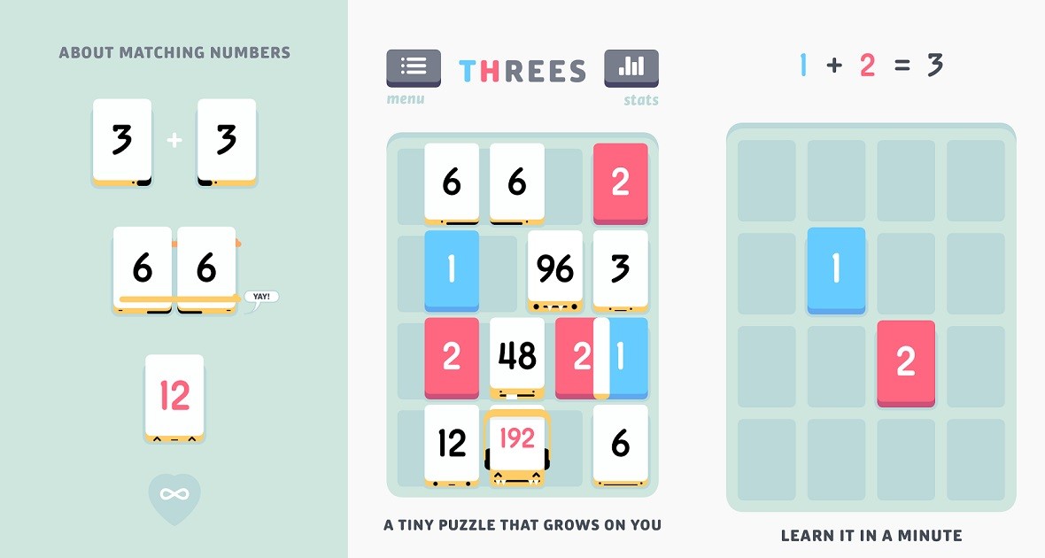 Threes!, arriva su Android e iOS una versione gratis supportata dagli ad