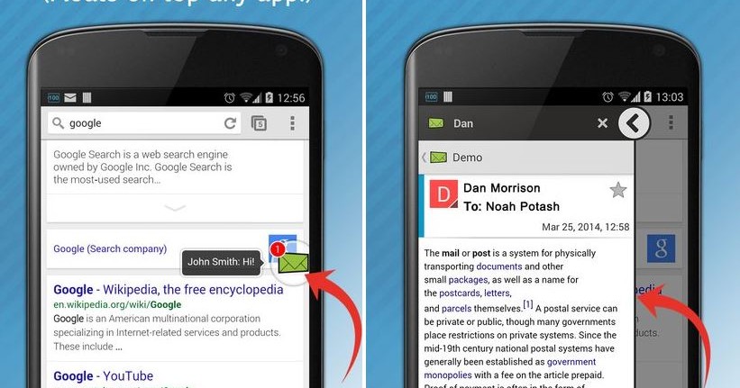 Floating Mail: un Client Mail leggero e con Chat Heads