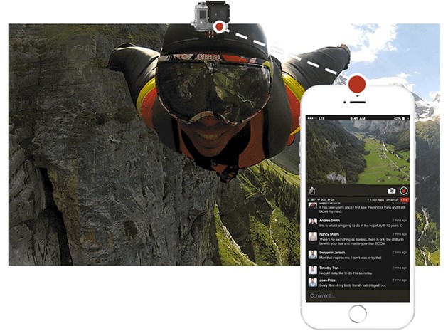 Streaming dal vivo tramite smartphone, con GoPro e l'app Livestream