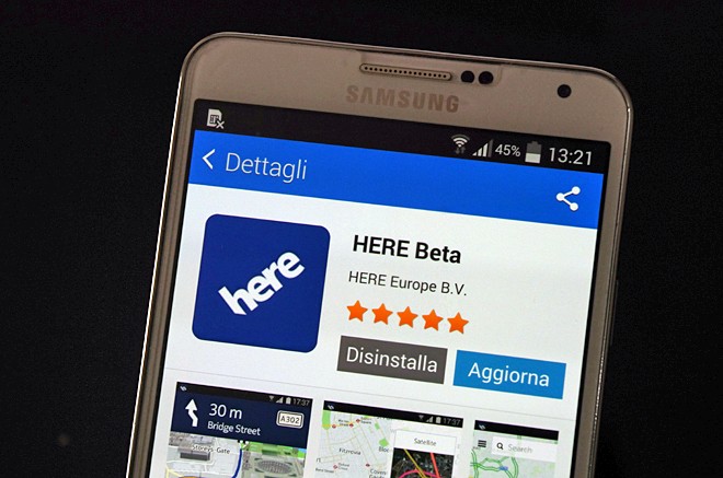 HERE beta disponibile ufficialmente per Android con l'esclusiva Samsung