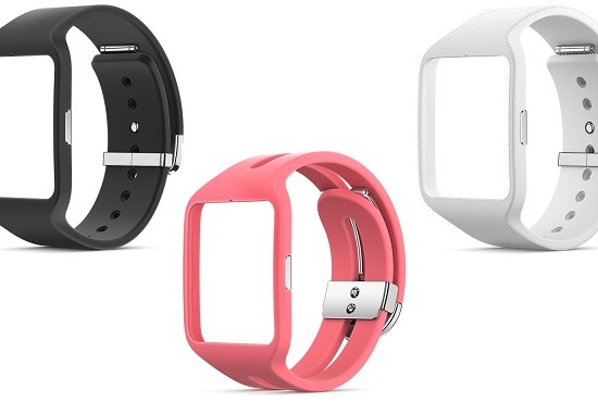 Set Di 3 Cinturini Per Smartwatch In Silicone Viola, Bianco E Blu