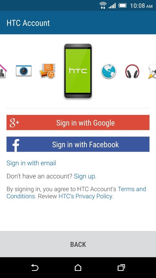 HTC pubblica nel Play Store 'Servizio HTC Account HTC'