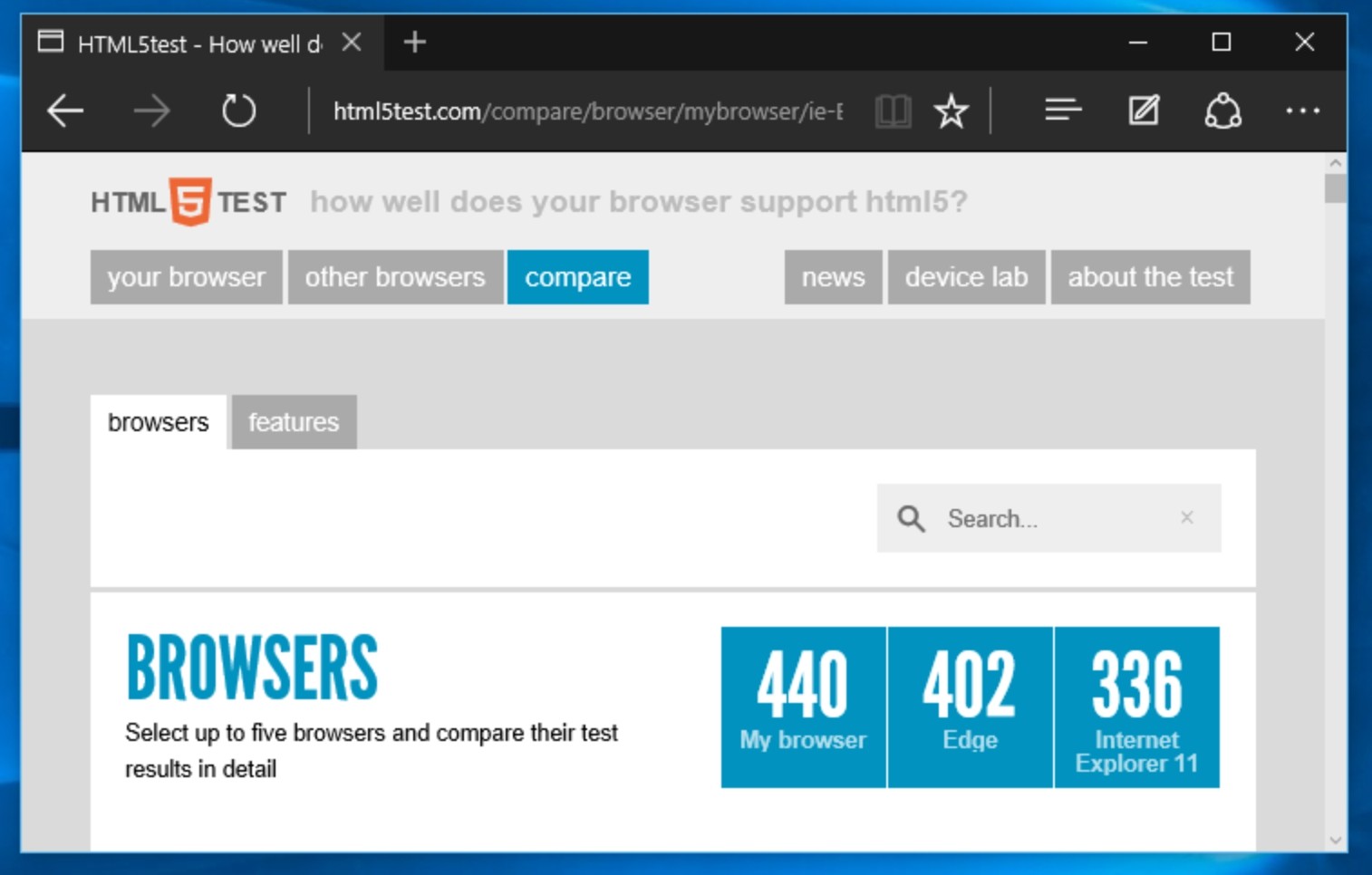 Microsoft Edge: prestazioni HTML5 migliorate con futura build Insider ...