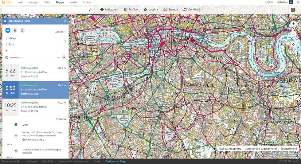 Bing Maps Preview arrichita con nuove funzioni
