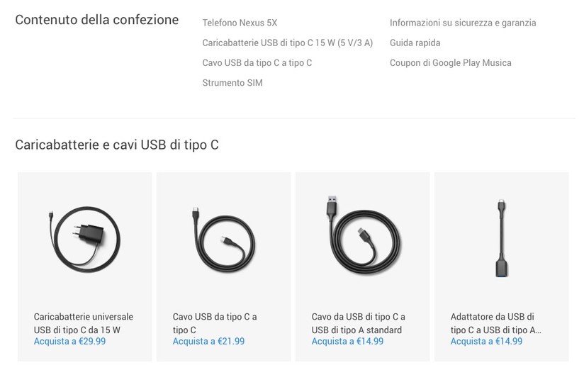 Cavo USB da tipo C a tipo C - Google Store