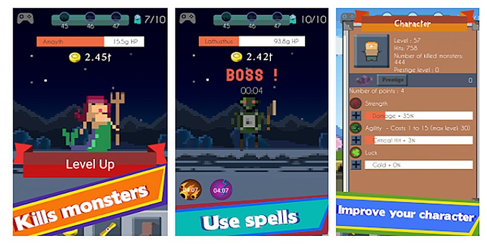 Pixel RPG Clicker: un gioco di avventura in stile retrò