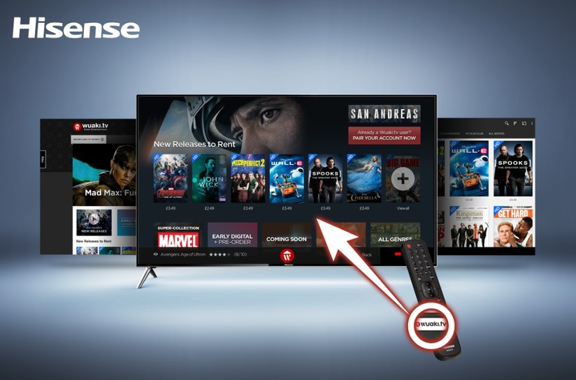I TV Hisense integreranno un tasto sul telecomando per lo streaming da  Wuaki.tv 