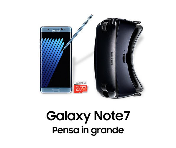 Galaxy Note 7: prenotatelo dal 16 agosto per Gear VR e SD da 256GB in ...