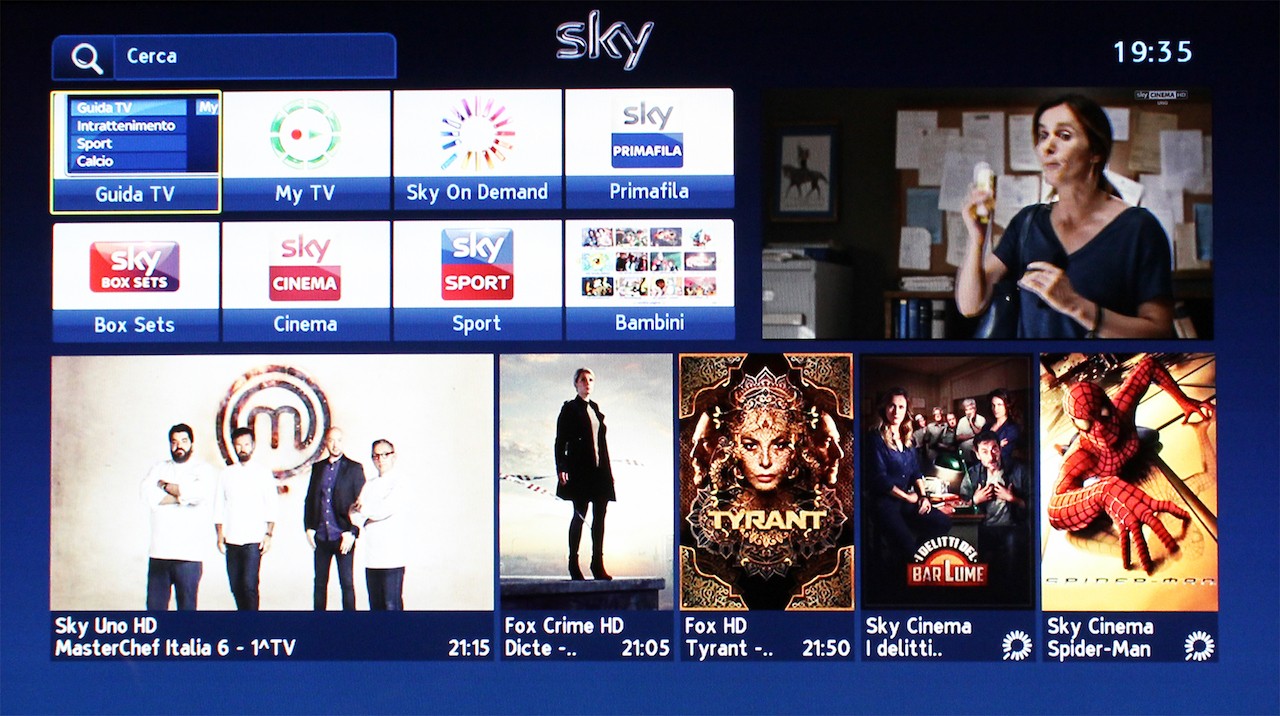 Sky ha iniziato ad aggiornare i decoder My Sky con la nuova Home Page