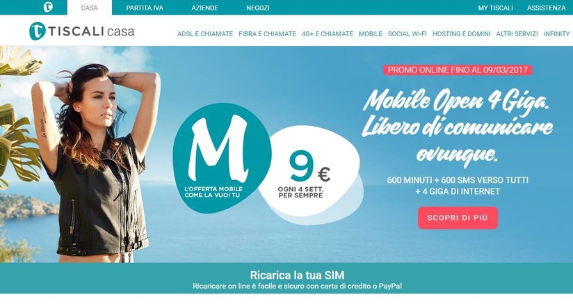 Tiscali si rinnova nel logo e nella mission: nuove tecnologie WFTTH ed LTE  4G+ 