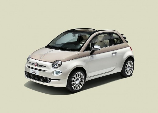 Calotte specchieti Fiat 500 rosa