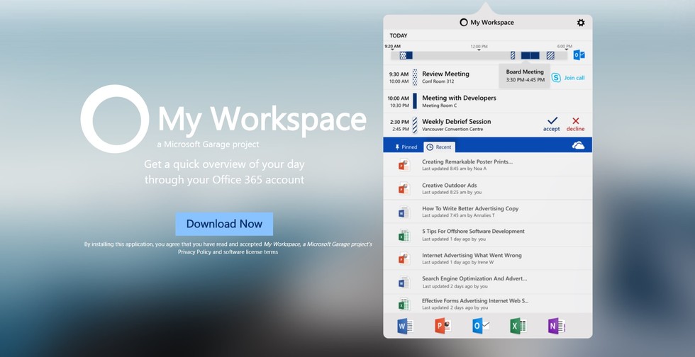 Microsoft My Workspace disponibile per gli utilizzatori di Office 365 ...