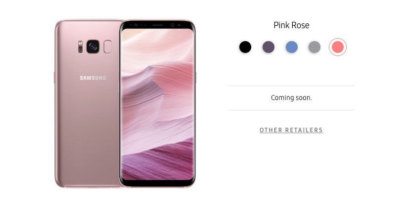 samsung s8 pink