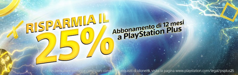 PlayStation Plus: sconto del 25% sull'abbonamento annuale sino al