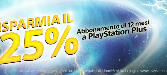 PlayStation Plus: sconto del 25% sull'abbonamento annuale sino al