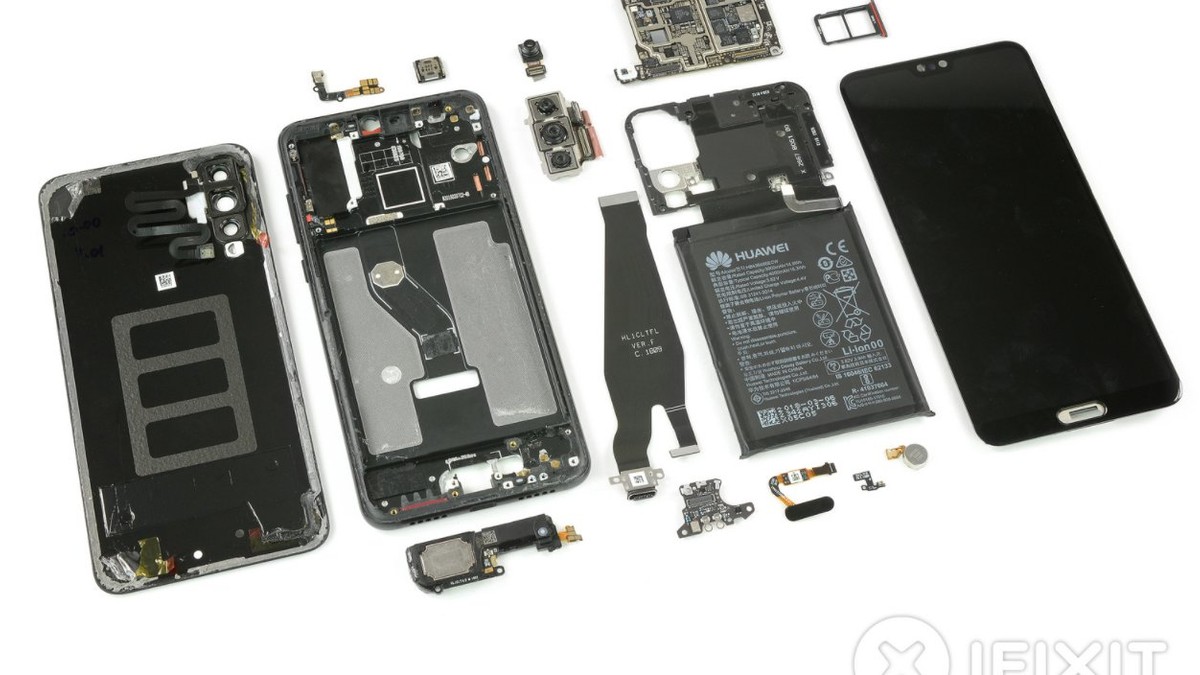 Huawei P30 Pro smontato da iFixit: colla e vetro curvo incidono sul  giudizio finale 