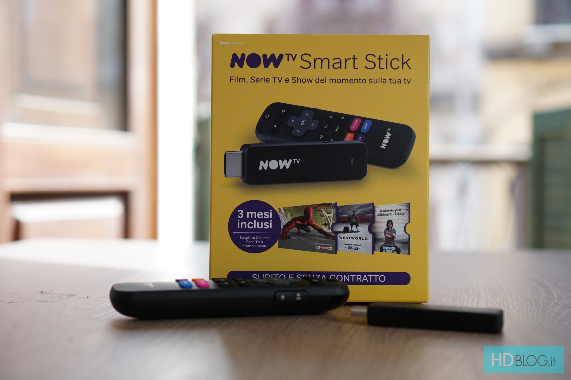 SKY SMART STICK NOW TV YELLOW + 3 MESI DI FILM - SERIE TV - SHOW -  Nonsoloinformatica