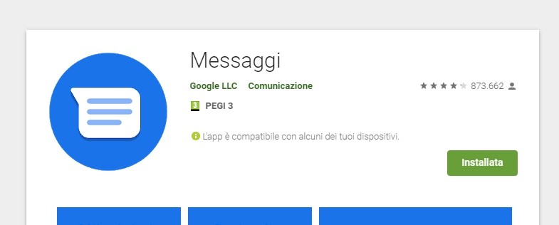 Messaggi Android diventa solo 