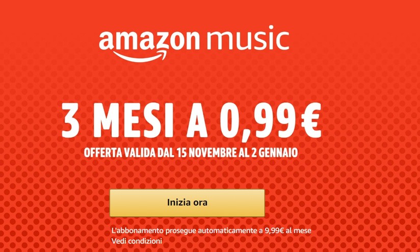 3 mesi di  Music Unlimited a soli 0,99 euro