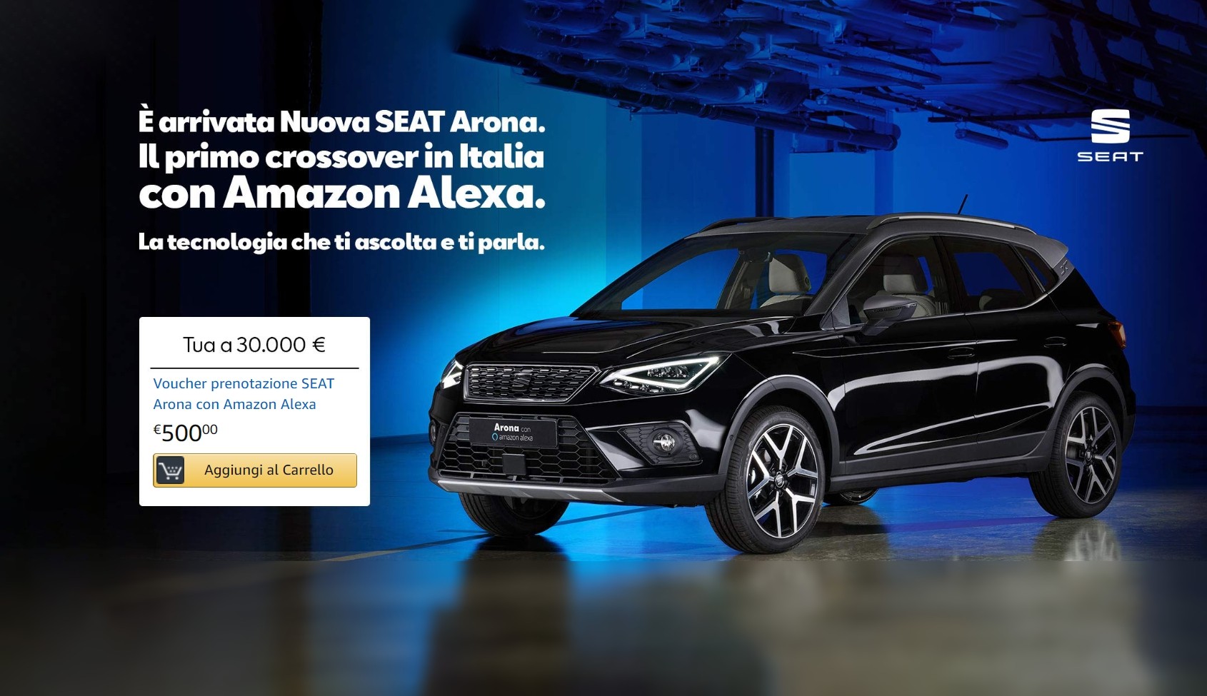 Seat Arona: l'edizione speciale con Alexa si ordina su  