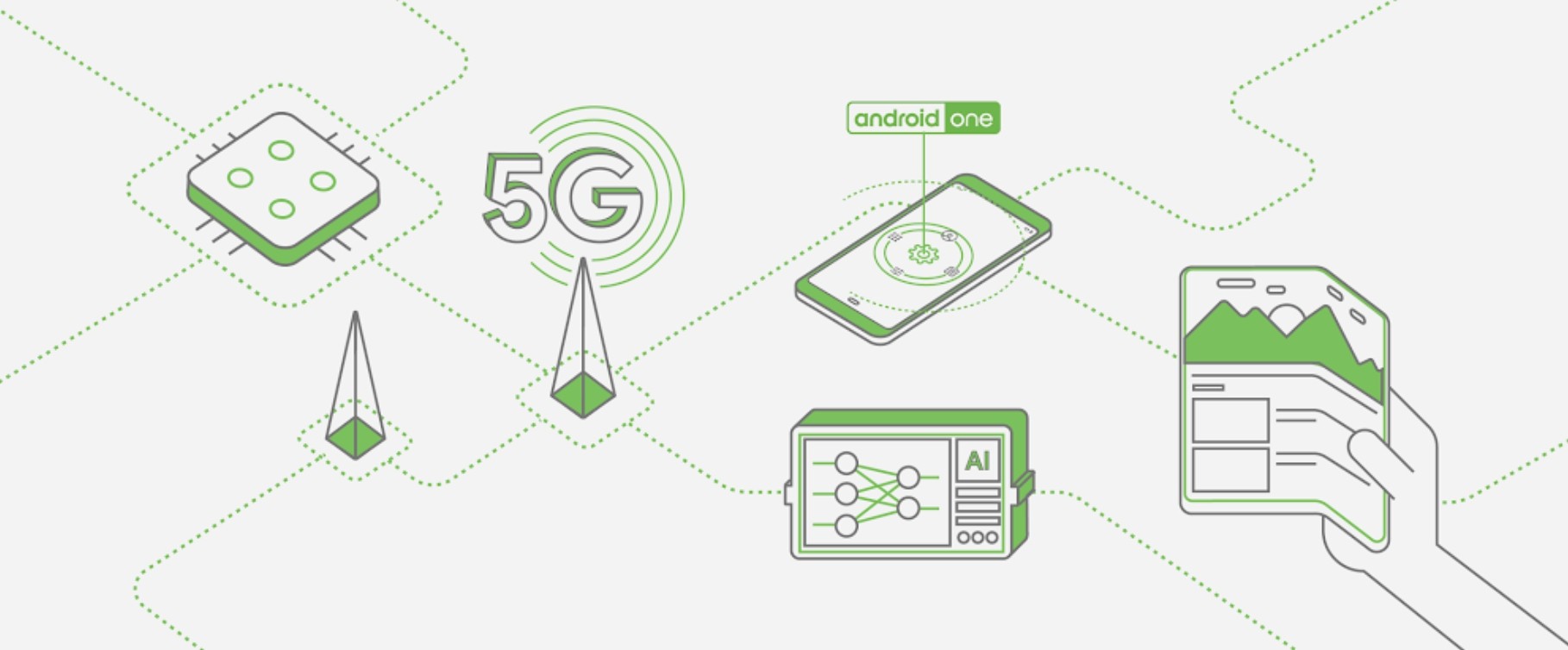 Google: supporto agli smartphone pieghevoli, 5G e nuovo logo Android One