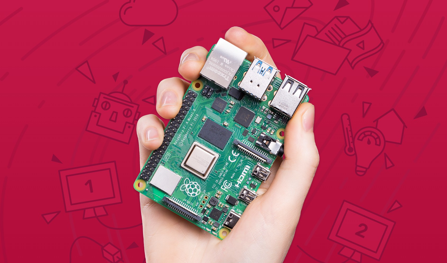 Cavo USB Interruttore Alimentazione Controllo Orange Raspberry Pi