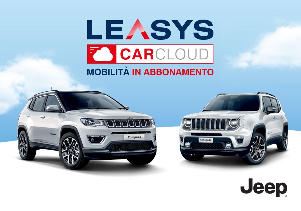 Leasys CarCloud: abbonamento noleggio Fiat e Jeep su