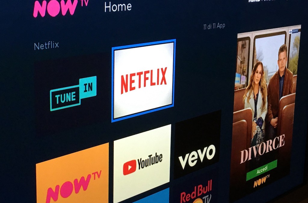 Now TV Box e Smart Stick aumentano i contenuti con l'app Netflix