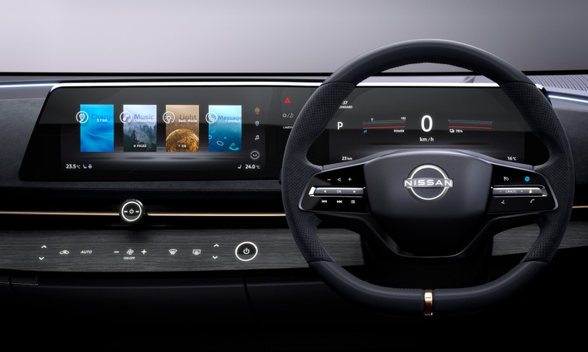 Nissan Ariya: interni futuristici, nuove foto del design e dell