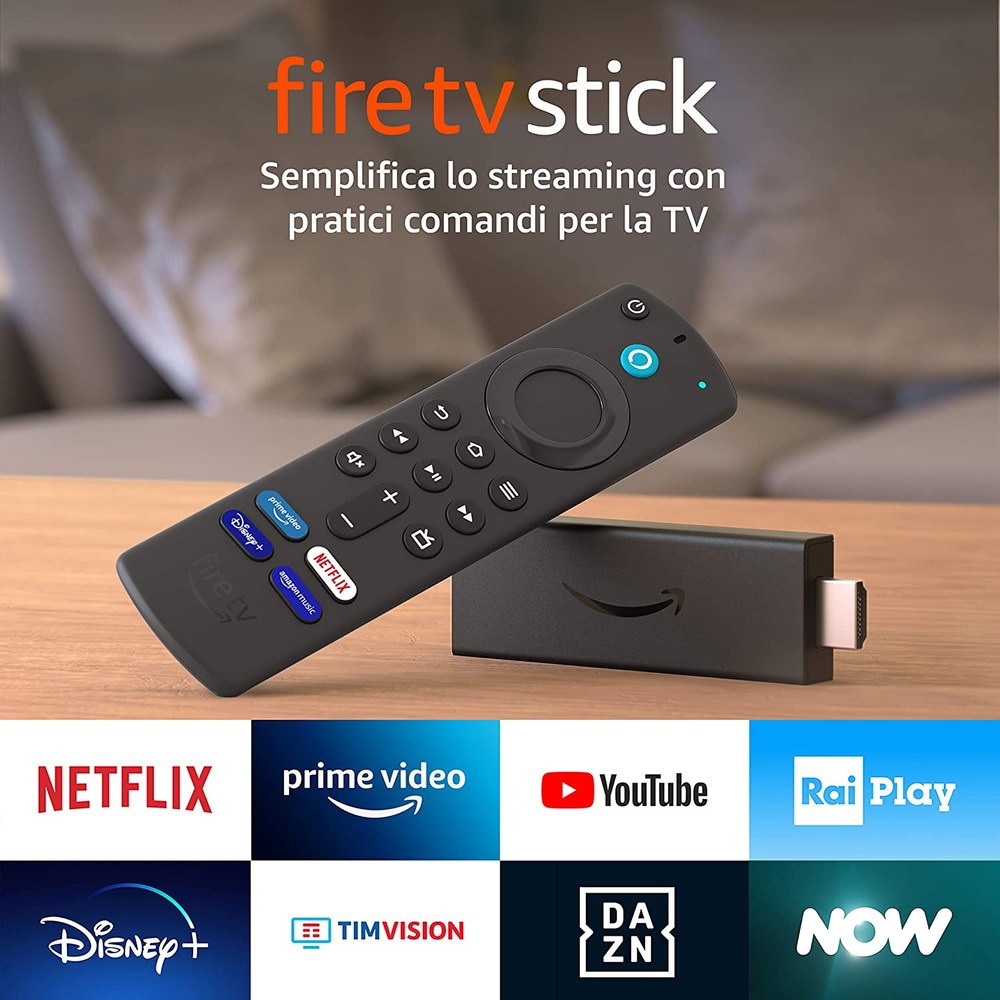 Fire TV Stick 2021  ufficiale con telecomando di 3° generazione 