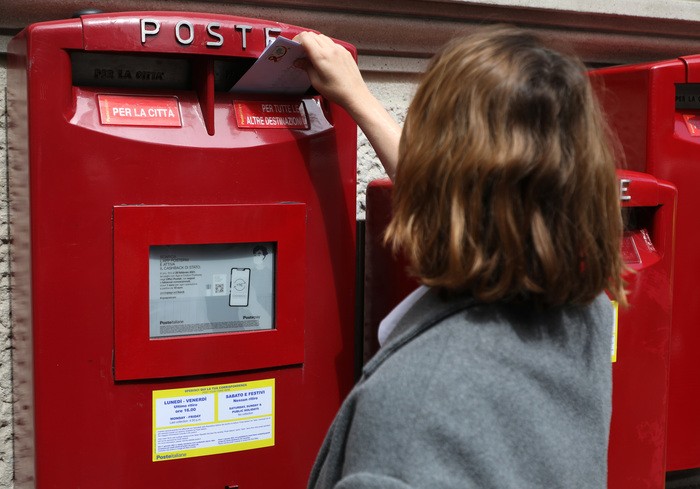 CASSETTA POSTA SERIE LETTERE ROSSO