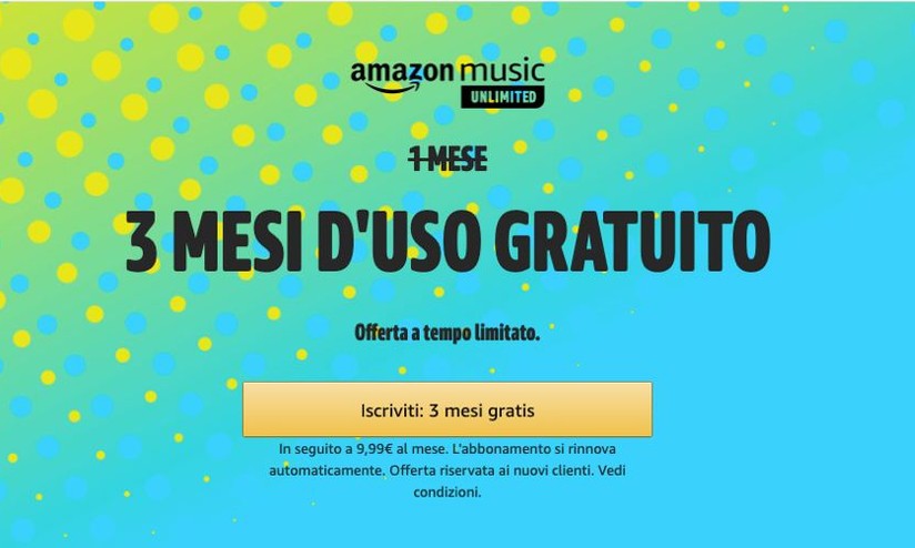 Music Unlimited torna GRATIS per 3 mesi, solo per poco tempo!